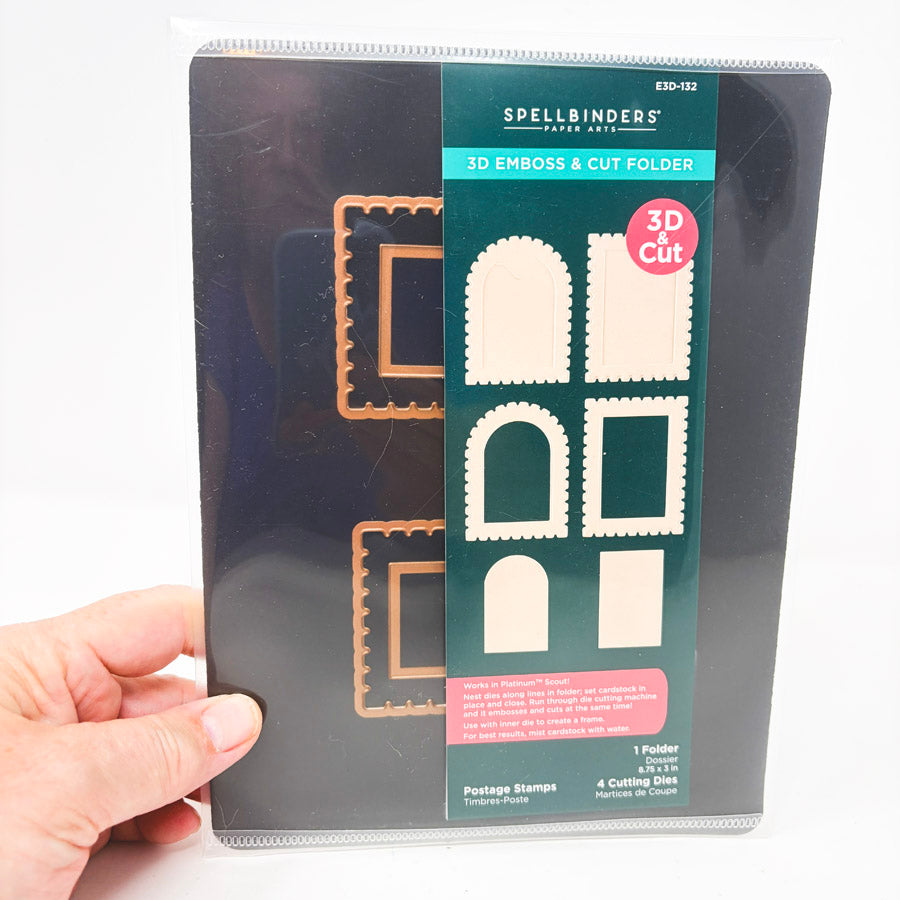 Spellbinders Postage Stamps 3D Emboss & Cut Folder