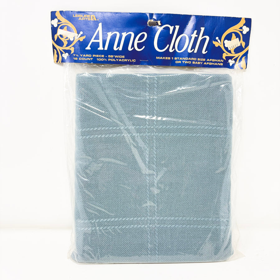 Leisure Arts 18 Count Anne Cloth Windowpane Fabric - Blue