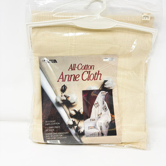 Leisure Arts 18 CountAll Cotton Anne Cloth - Ivory