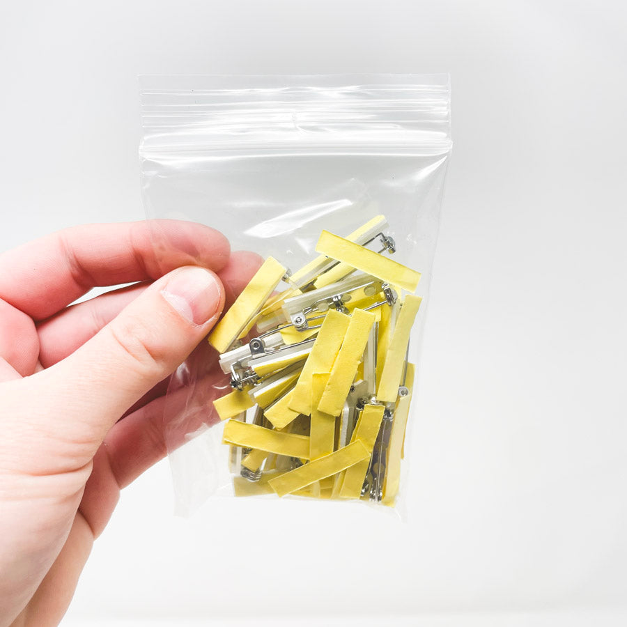 Adhesive Back Bar Pins (Yellow Tape)