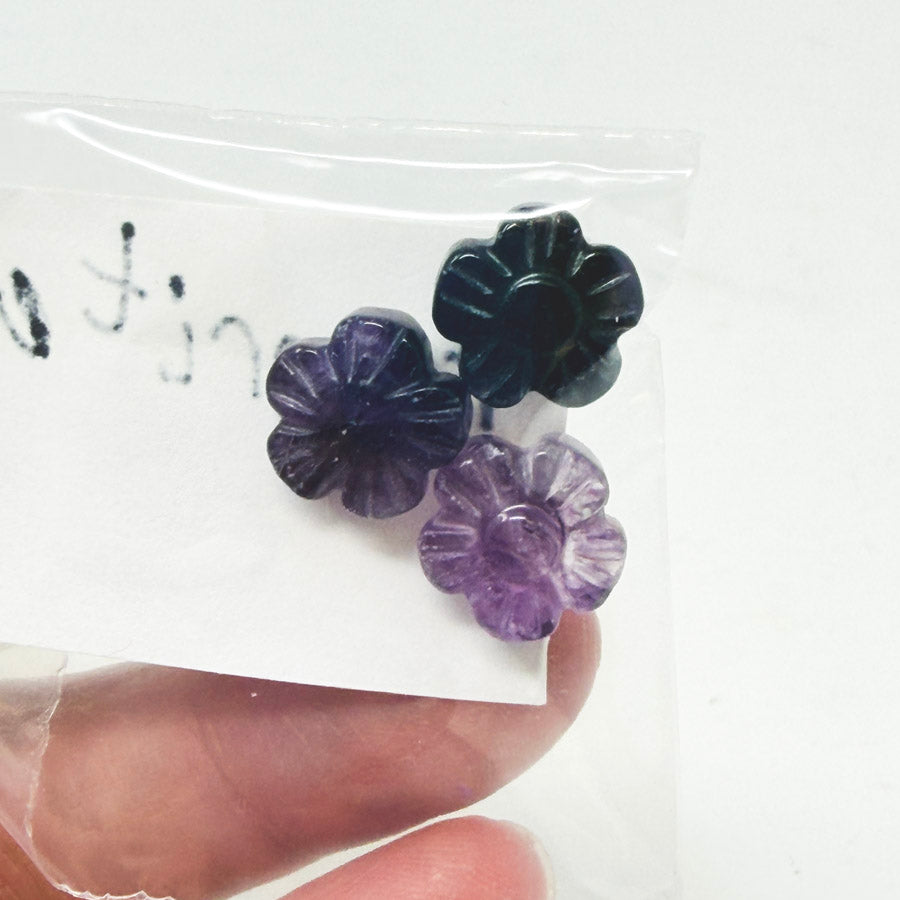 Fluorite Beads - Flower Shaped
