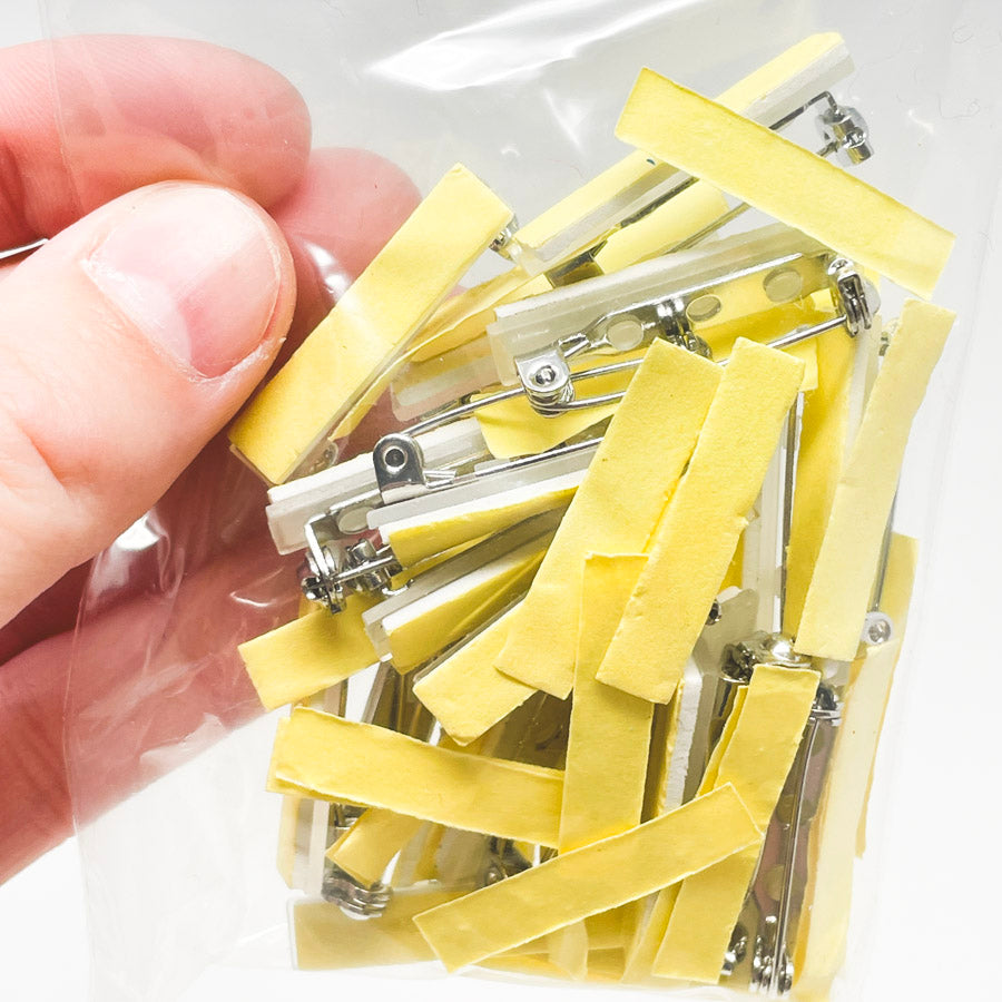 Adhesive Back Bar Pins (Yellow Tape)