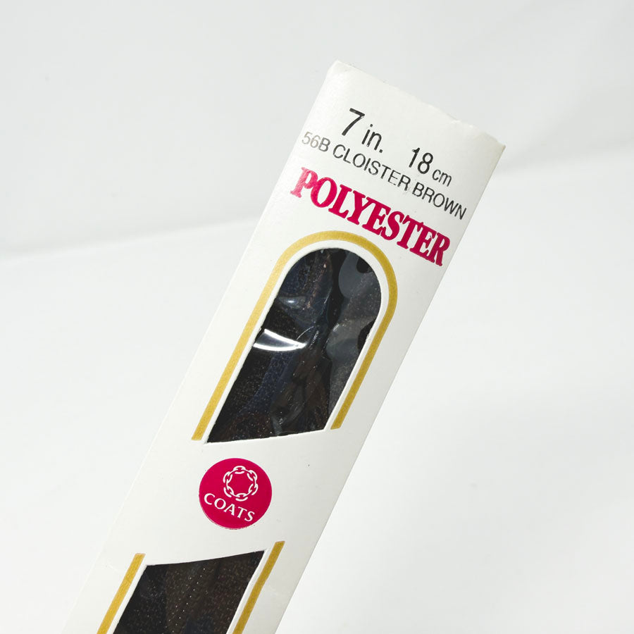 Coats 7" Cloister Brown Zipper