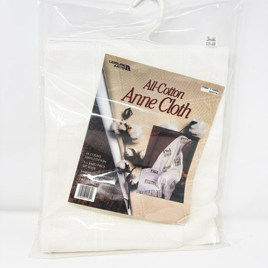 Leisure Arts 18 Count All Cotton Anne Cloth - White