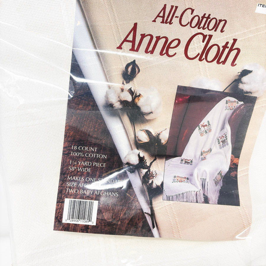 Leisure Arts 18 Count All Cotton Anne Cloth - White