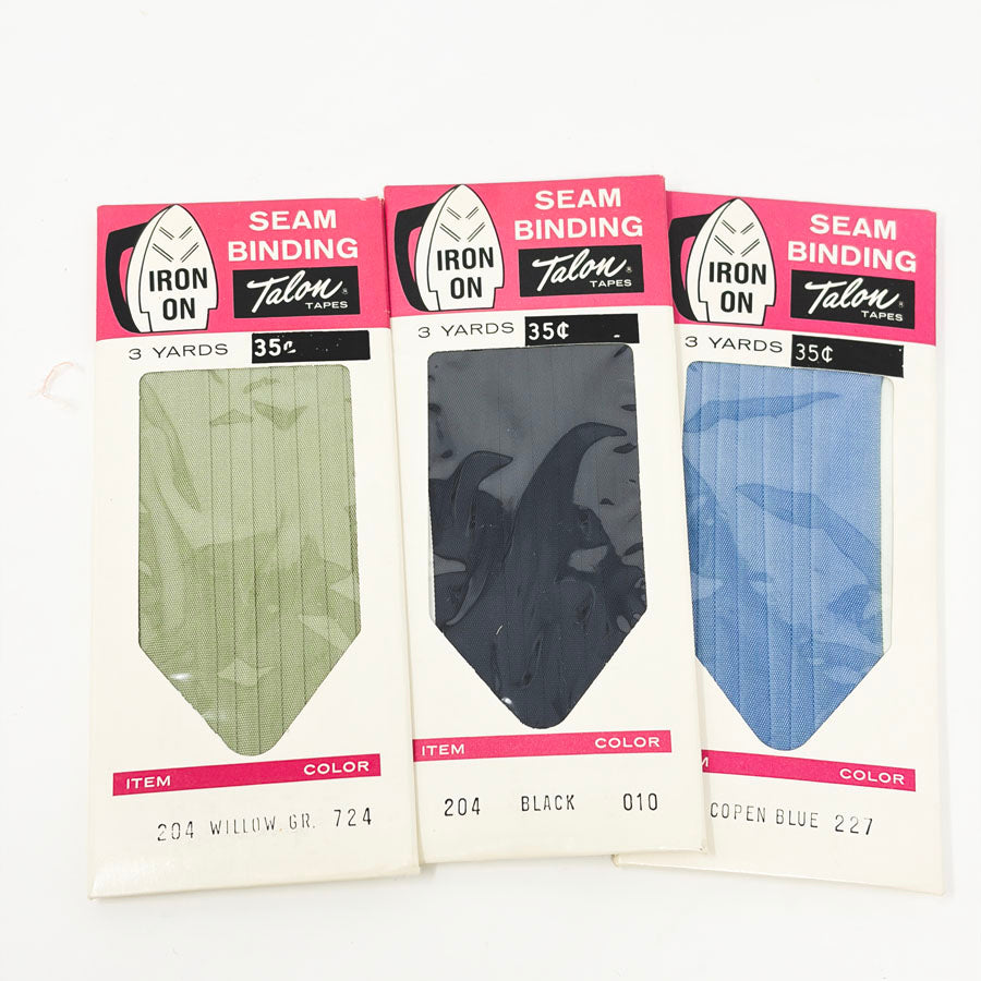 Talon Tapes Iron On Seam Binding - Pick a Color