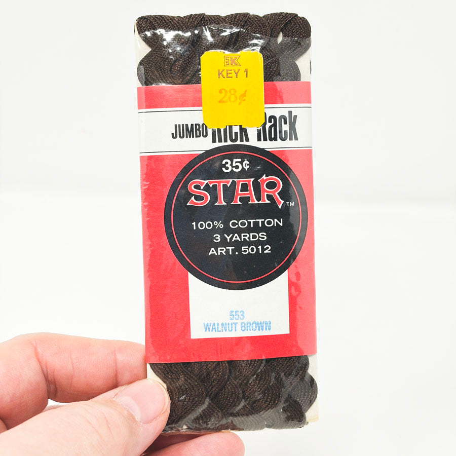 Star Jumbo Rick Rack - Walnut Brown