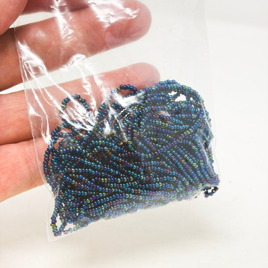 Metallic Blue Seed Bead Bundle