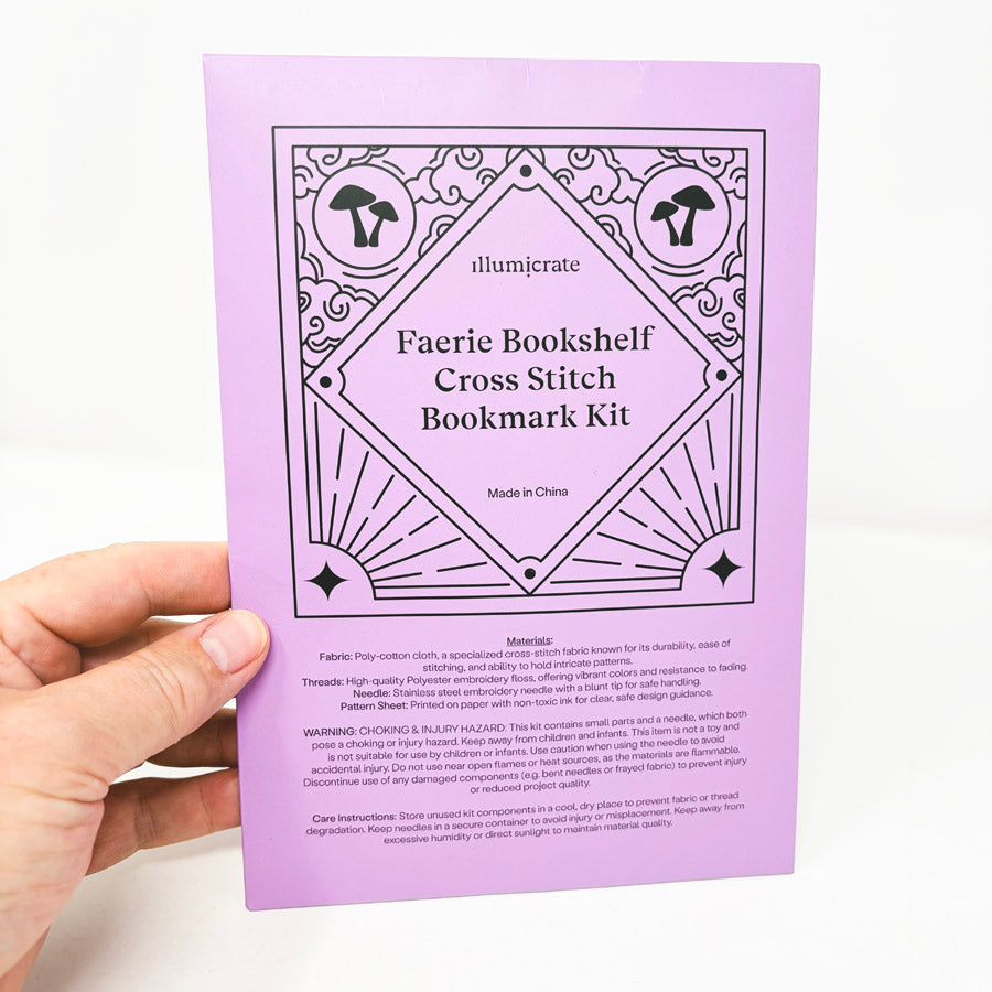 Illumicrate Faerie Bookshelf Cross Stitch Kit