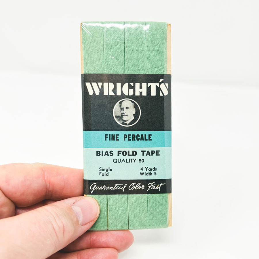 Wrights Bias Single Fold Tape in Green