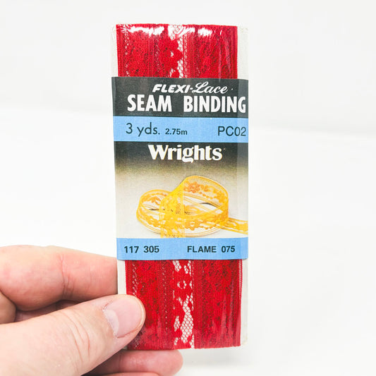 Wrights Flexi-Lace Seam Binding in Flame