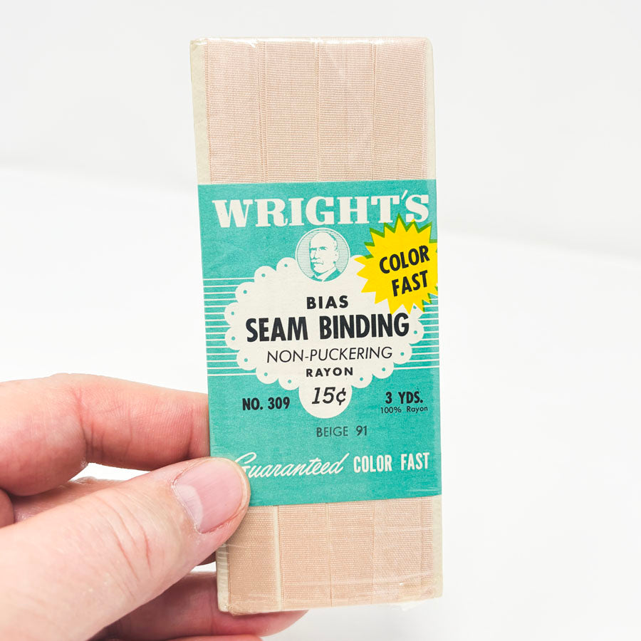 Wrights Bias Seam Binding in Beige