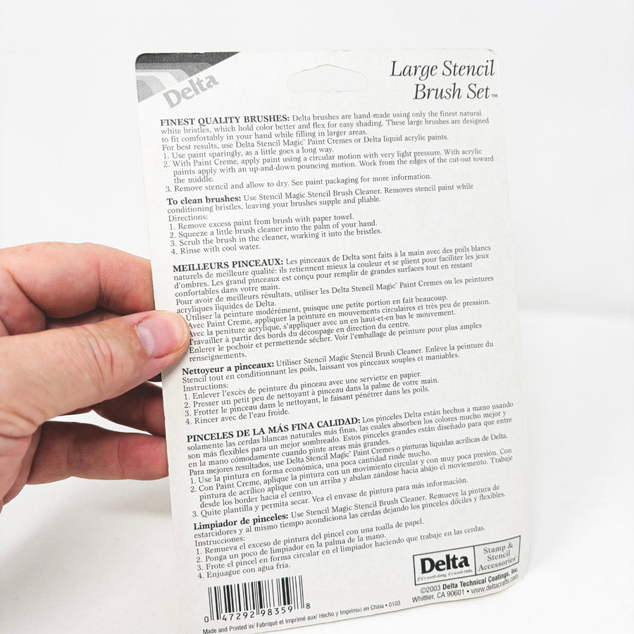 Delta Large Stencil Brush Set
