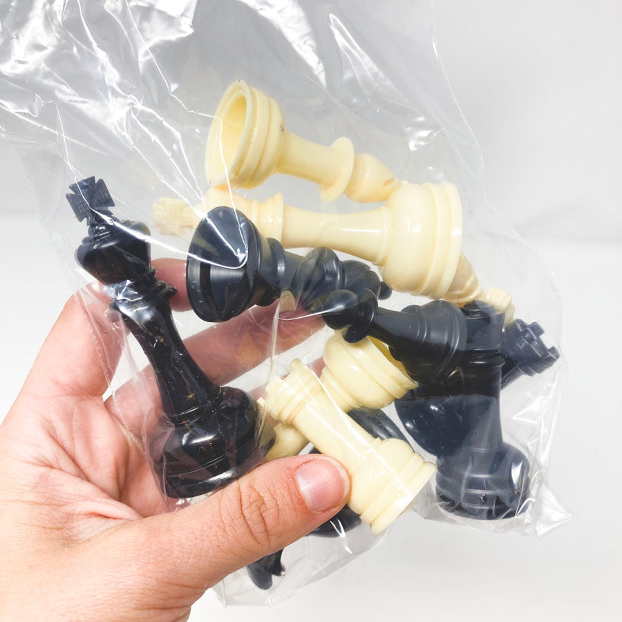 Vintage Plastic Chess Pieces