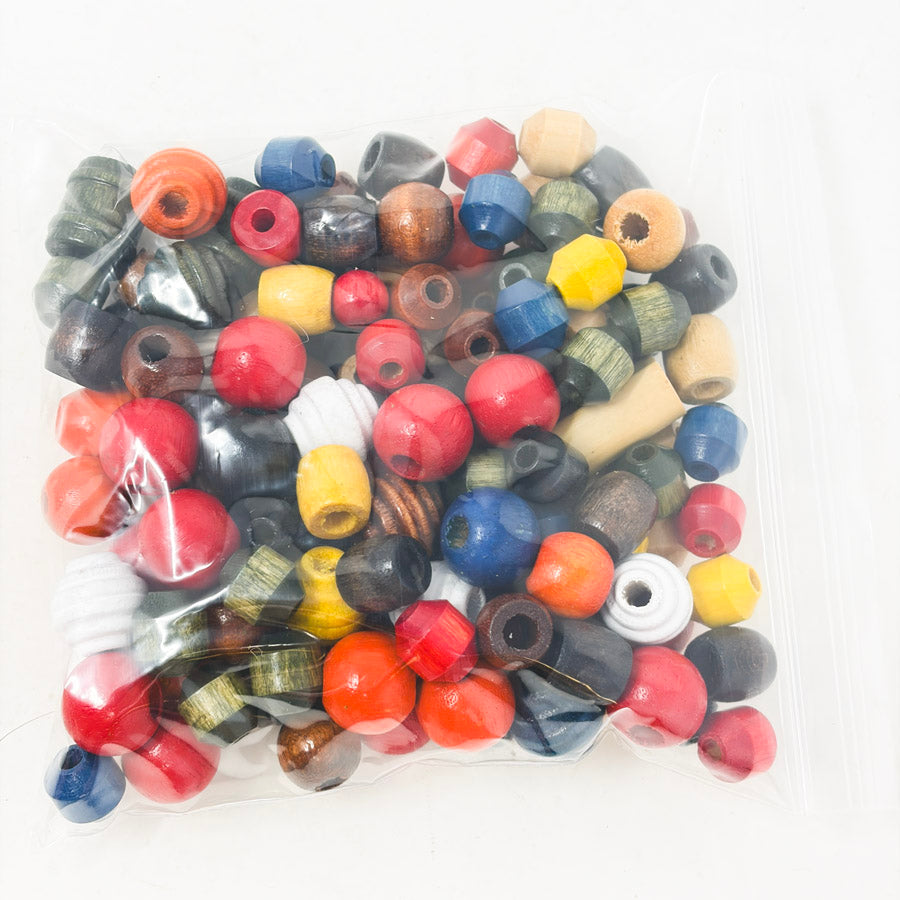 Mixed Pack of Painted Wood Beads