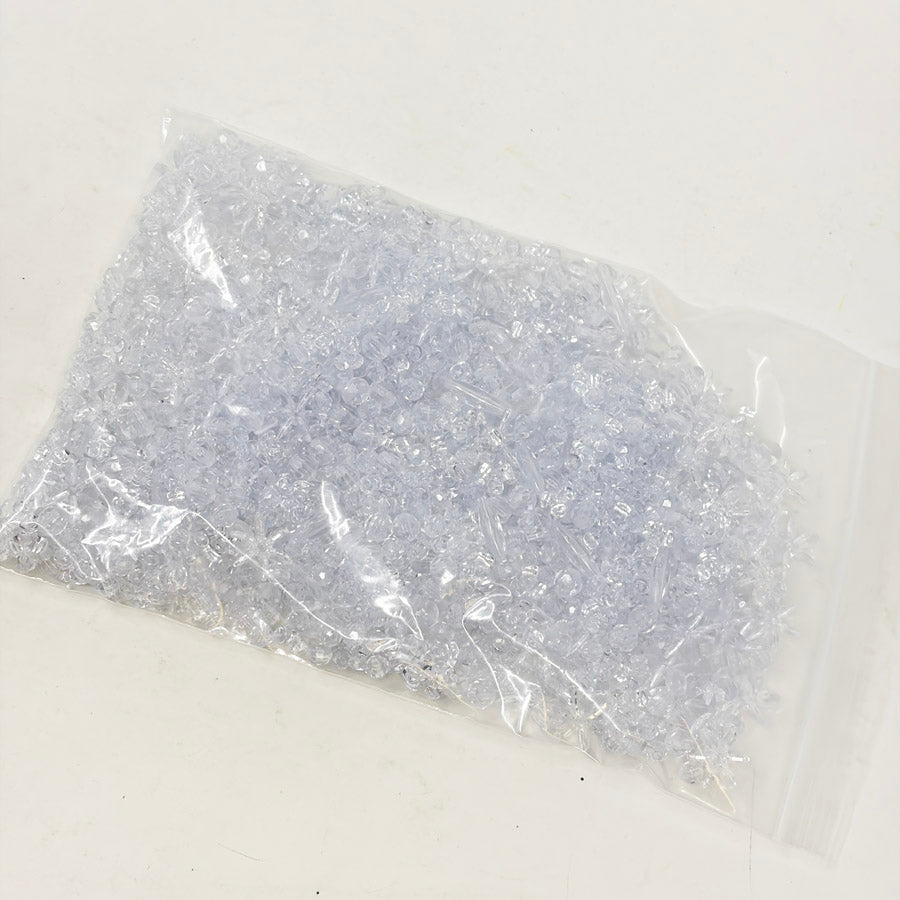 Mixed Pack of Clear Plastic Crystal Beads
