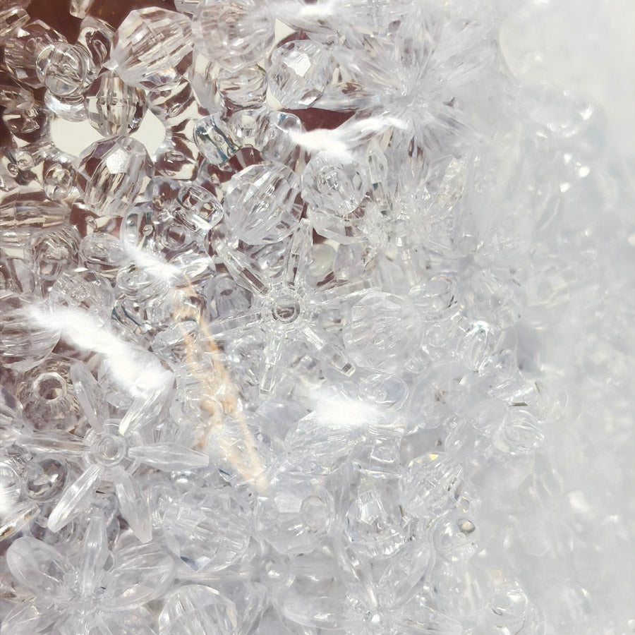 Mixed Pack of Clear Plastic Crystal Beads