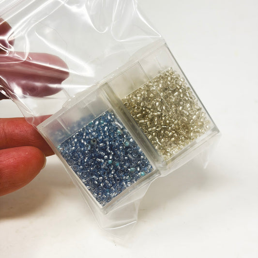 3pk of Glass Seed Beads in Containers
