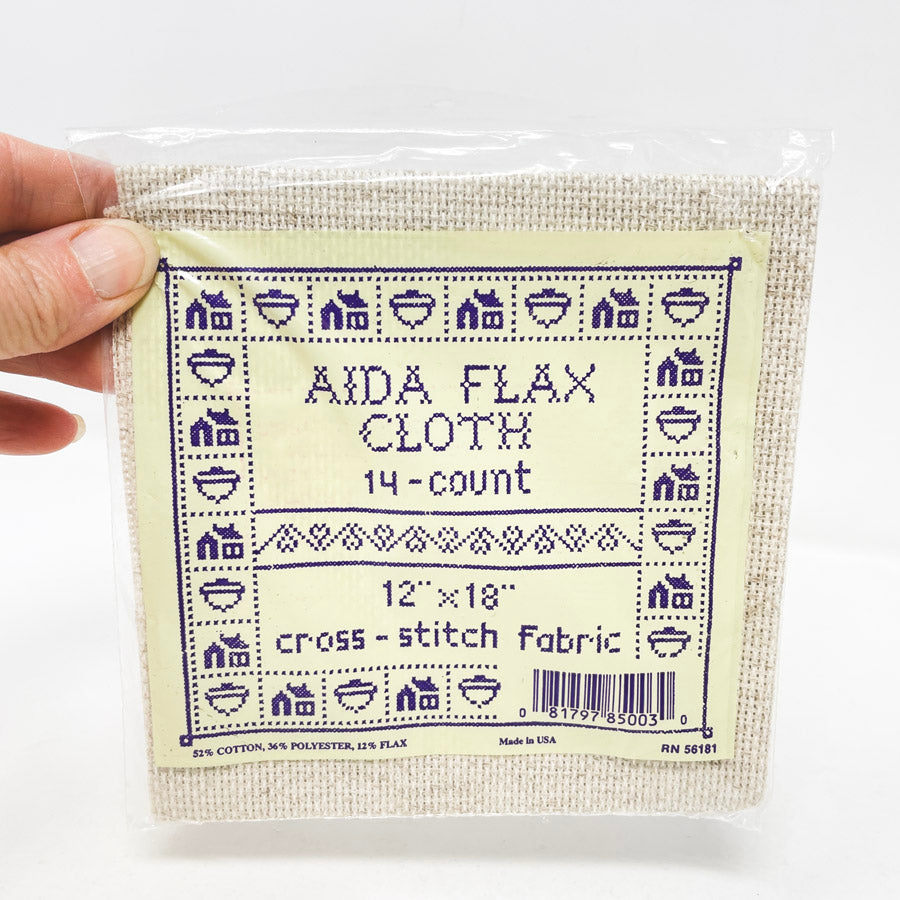14 ct Aida Flax Cloth Pack 12"x18"