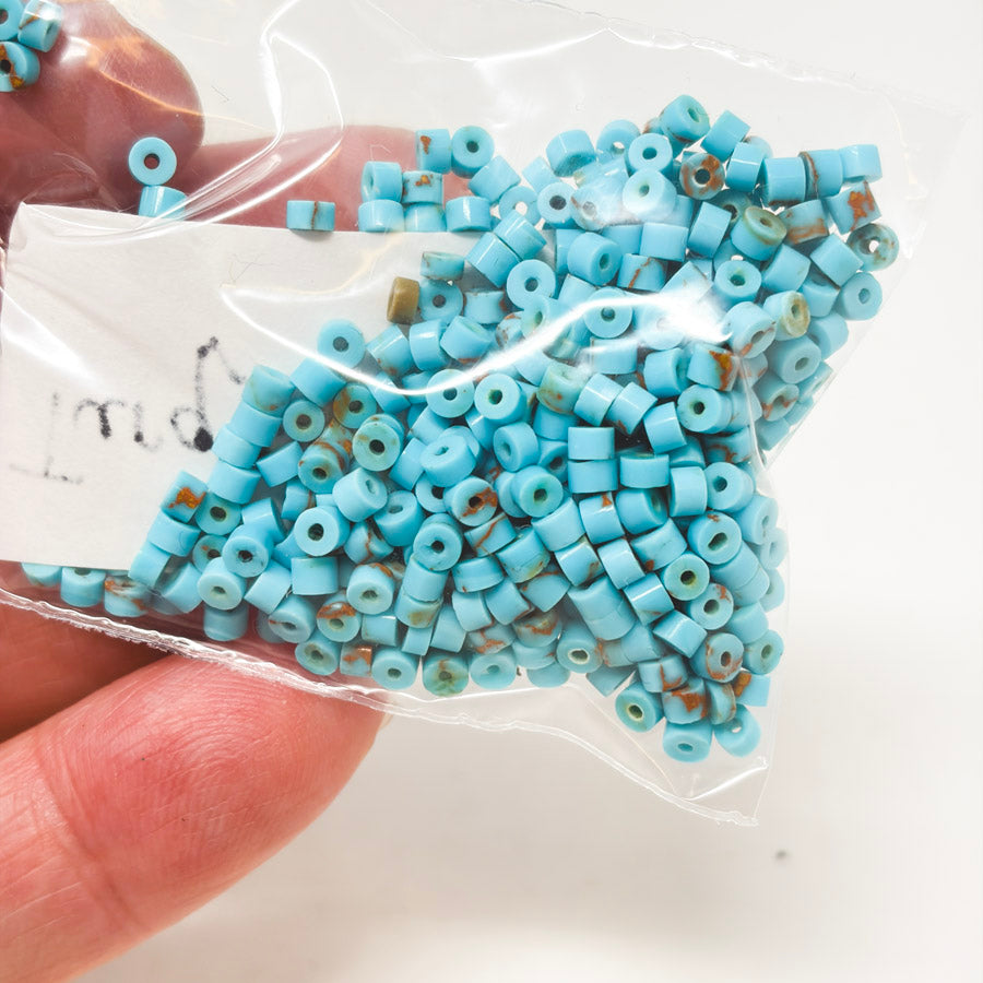 Turquoise Cylinder/Tube Bead Pack