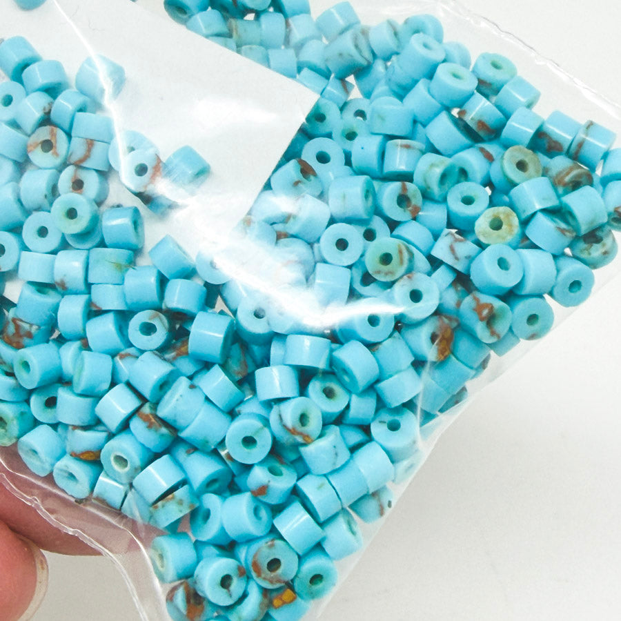 Turquoise Cylinder/Tube Bead Pack