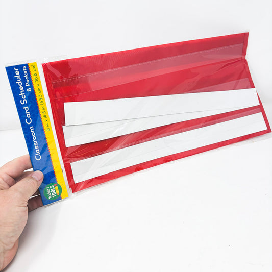 Classroom Card Scheduler with 8 Pockets