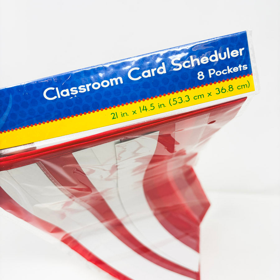 Classroom Card Scheduler with 8 Pockets