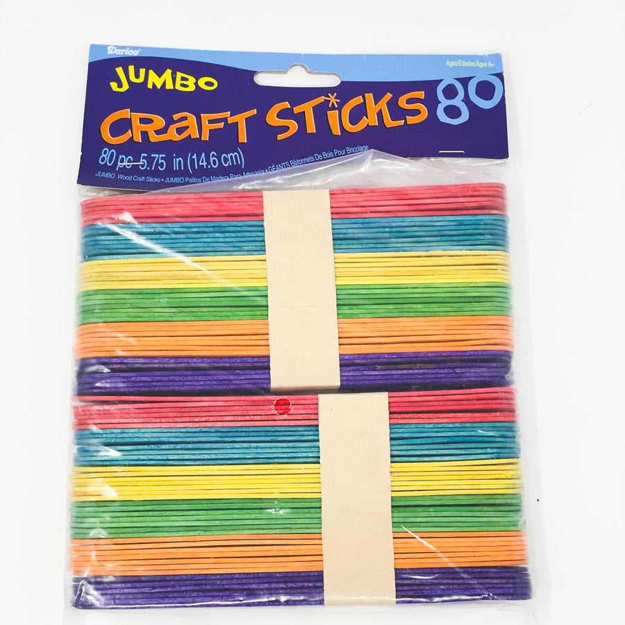 Jumbo Craft Sticks Colored 60 pc
