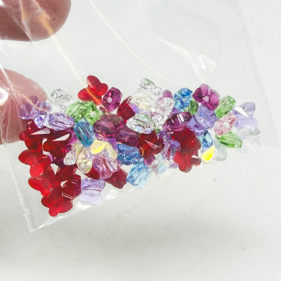 Swarovski Crystal Mixed Color Butterfly Beads
