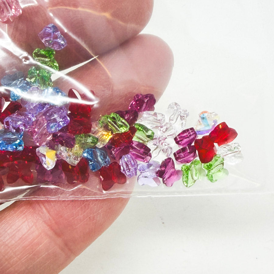 Swarovski Crystal Mixed Color Butterfly Beads
