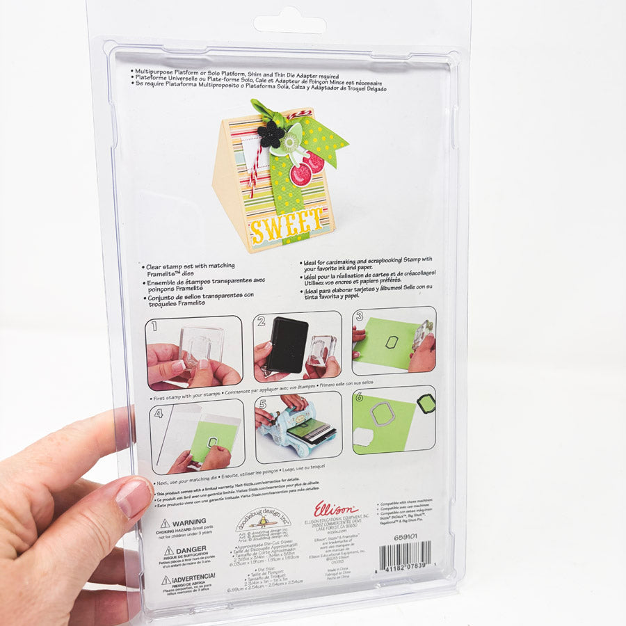 Doodlebug/Sizzix Framelits Die and Stamp Set - Tutti Frutti