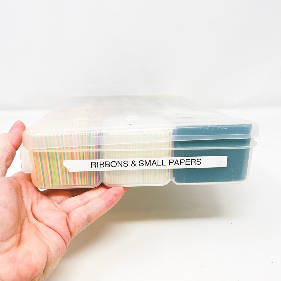 Organizer Box of Ribbon and MIni Cards