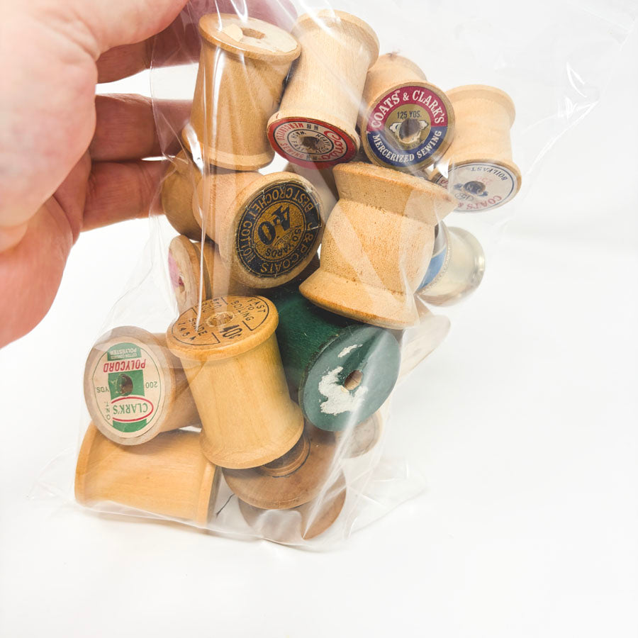 Vintage Wood Thread Spools - Pick a Bundle