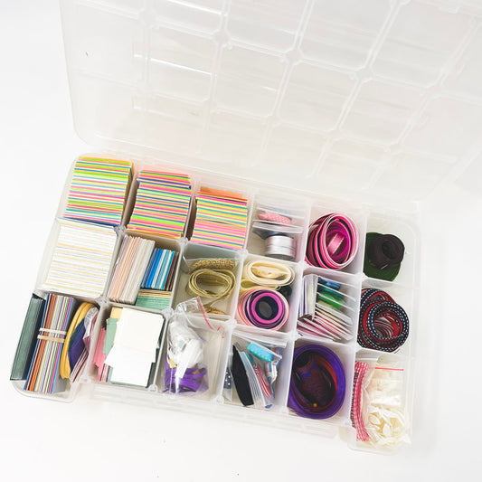 Organizer Box of Ribbon and MIni Cards