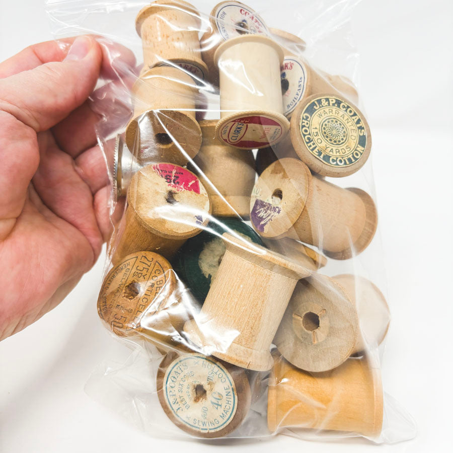 Vintage Wood Thread Spools - Pick a Bundle