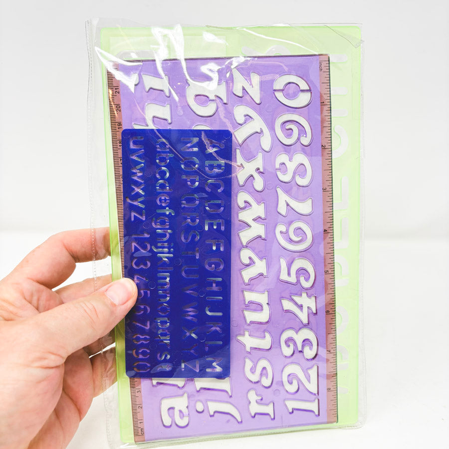 Alphabet & Numbers Stencil Bundle