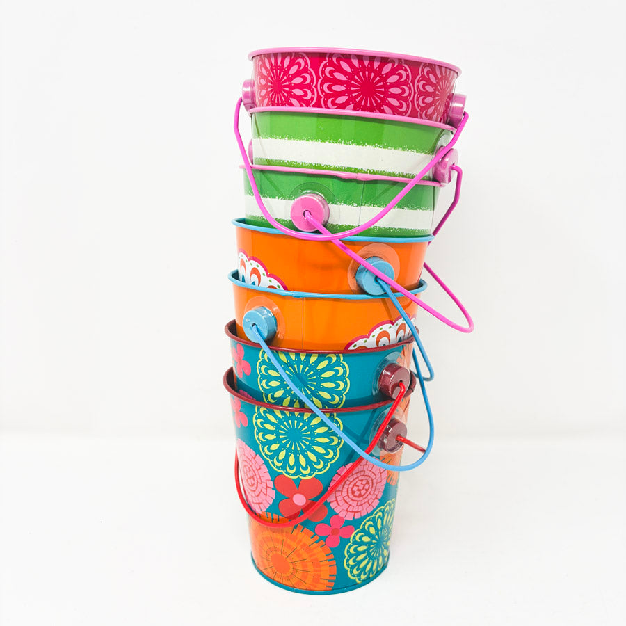 Decorated Tin Pail (1)