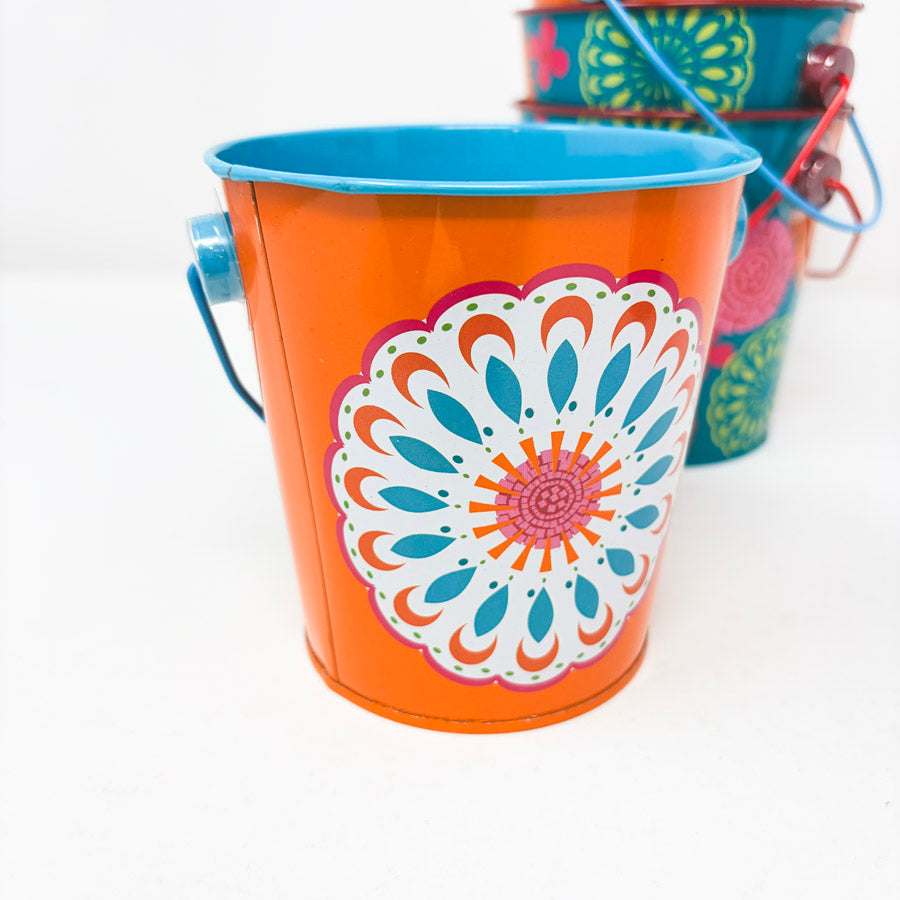 Decorated Tin Pail (1)