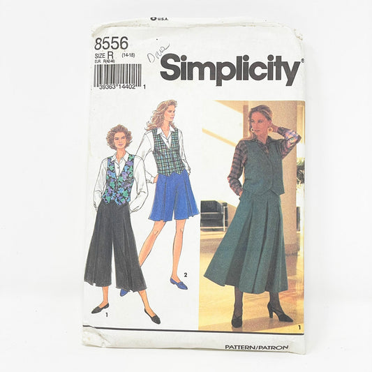 Simplicity Vest & Gaucho Pattern - 8556 - 14-18