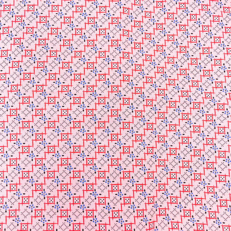 3 Yds x 45" Pink Nana's Party Cotton Fabric by Mama's Cottons