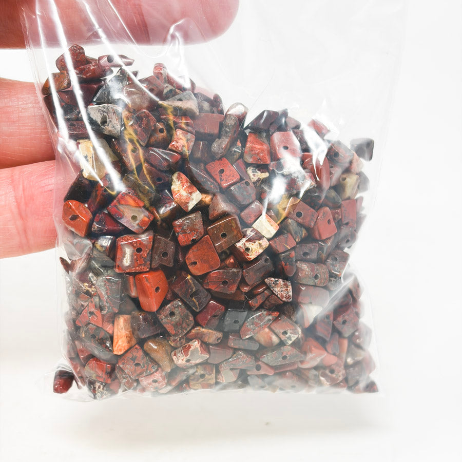 Red Jasper Stone Bead Mix – Chips & Nuggets