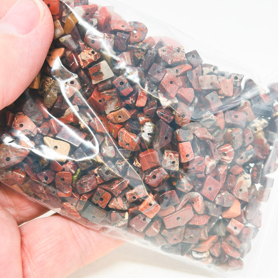 Red Jasper Stone Bead Mix – Chips & Nuggets