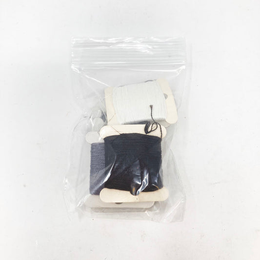 Embroidery Floss Bundle - Black and Grey