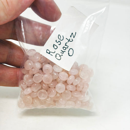 Rose Quartz Lentil Beads