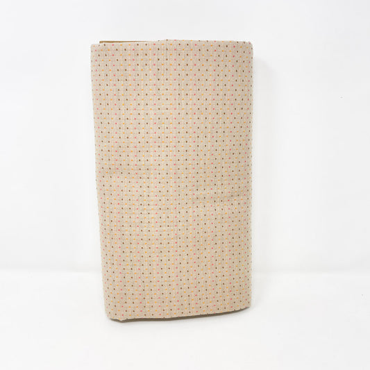 2.5 Yds x 56" Embroidered/Woven Taupe Lightweight Fabric