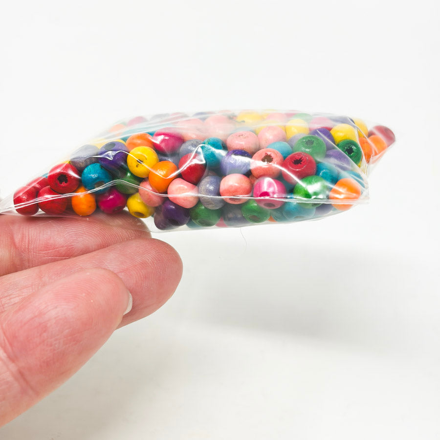 Mixed Color Round Wooden Beads