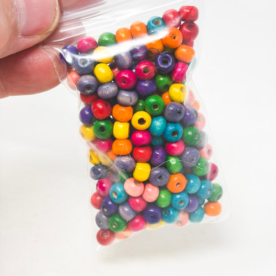 Mixed Color Round Wooden Beads