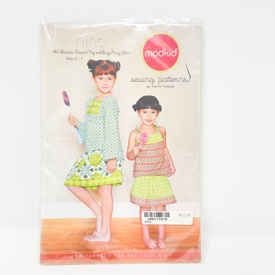 Nina Children's Dress Pattern (2T-7) - modkid