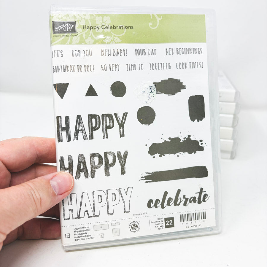 Occassion Themed Stampin’ Up Cling Stamp Sets
