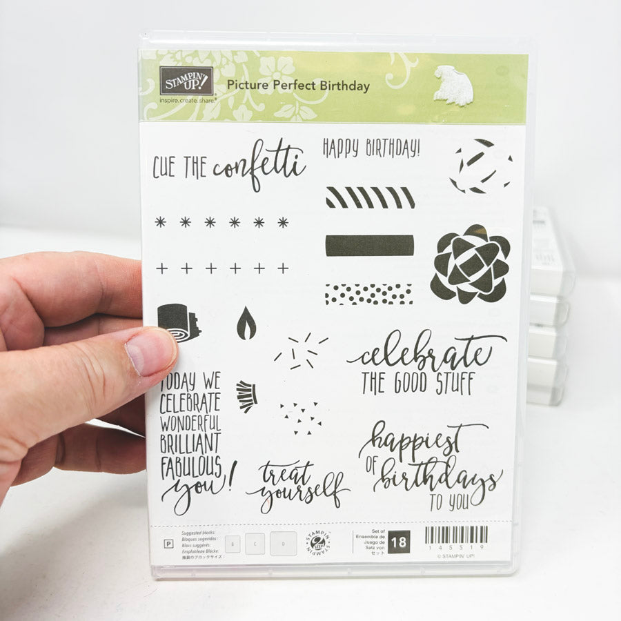 Occassion Themed Stampin’ Up Cling Stamp Sets